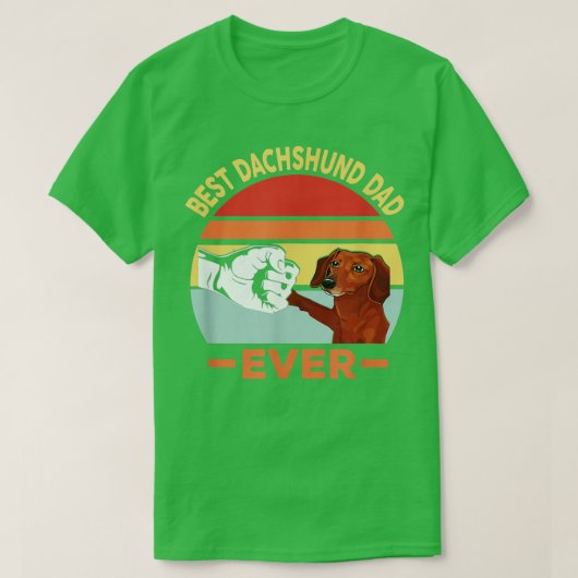 Mannen beste teckel papa ooit t-shirt (Design voorkant)