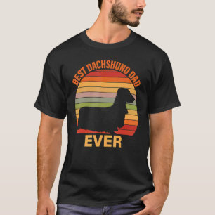 Mannen beste teckel papa ooit Vaderdag Dachsh T-shirt