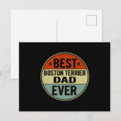 Mannen beste terrier van Boston, pap van ooit, sti Briefkaart (Voorkant / Achterkant)
