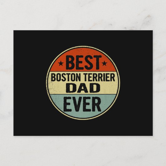 Mannen beste terrier van Boston, pap van ooit, sti Briefkaart (Voorkant)