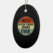 Mannen beste terrier van Boston, pap van ooit, sti Keramisch Ornament (Links)