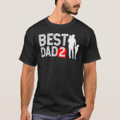 Mannen beste vader 2 of beste vader van twee Kinde T-shirt (Voorkant)