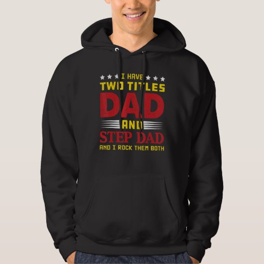 Mannen beste vader en stepdad kletsen vaderdag van hoodie (Voorkant)