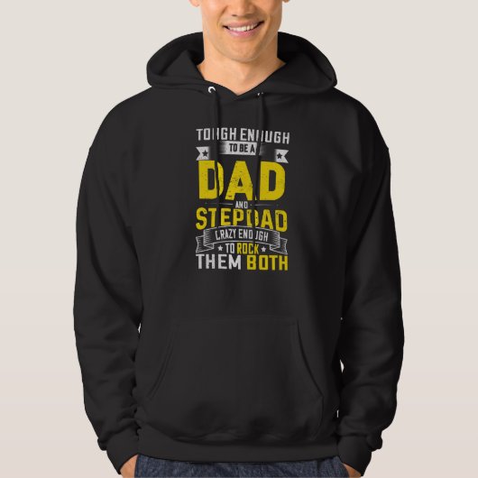 Mannen beste vader en stepdad kletsen vaderdag van hoodie (Voorkant)