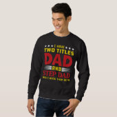 Mannen beste vader en stepdad kletsen vaderdag van trui (Voorkant volledig)