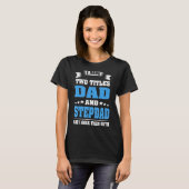Mannen beste vader en stiefvader leuke vaders dag t-shirt (Voorkant volledig)