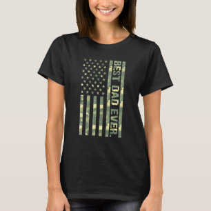 Mannen beste vader ooit Amerikaanse vlag Camo Fath T-shirt