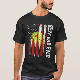 Mannen beste vader ooit Amerikaanse vlag Coach Sof T-shirt