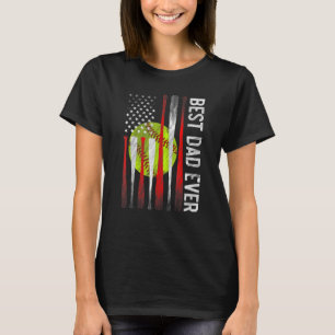 Mannen beste vader ooit Amerikaanse vlag Coach Sof T-shirt