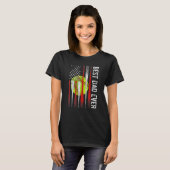 Mannen beste vader ooit Amerikaanse vlag Coach Sof T-shirt (Voorkant volledig)
