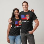 Mannen beste vader ooit Amerikaanse vlag Geweldige T-shirt (Unisex)