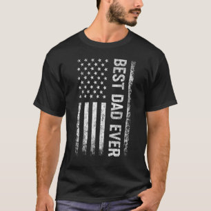 Mannen beste vader ooit Amerikaanse vlag  Papa F T-shirt