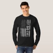 Mannen beste vader ooit Amerikaanse vlag Papa F T-shirt (Voorkant volledig)