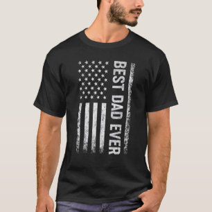 Mannen beste vader ooit Amerikaanse vlag  Papa F T-shirt