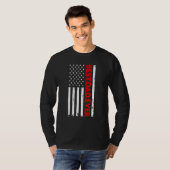 Mannen beste vader ooit Amerikaanse vlag  Papa F T-shirt (Voorkant volledig)
