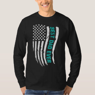 Mannen Beste vader ooit Amerikaanse vlag Papa Happ T-shirt