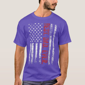Mannen beste vader ooit Amerikaanse vlag Patriotic T-shirt