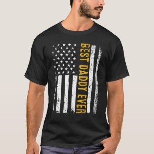 Mannen beste vader ooit Amerikaanse vlag proud pap T-shirt