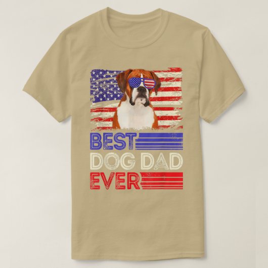 Mannen beste vader ooit Amerikaanse vlag T-shirt (Design voorkant)