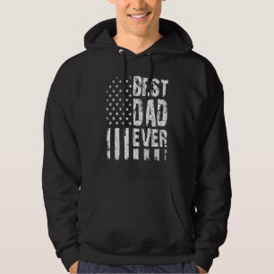 Mannen beste vader ooit Amerikaanse vlag Vaderdag  Hoodie