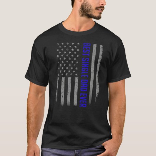Mannen beste vader ooit Amerikaanse vlag voor Fath T-shirt (Voorkant)