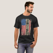 Mannen beste vader ooit Amerikaanse vlag voor vade T-shirt (Voorkant volledig)