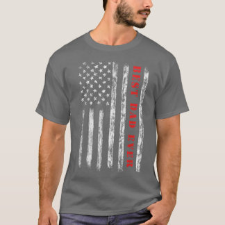 Mannen Beste vader ooit  Amerikaanse vlagvaders T-shirt