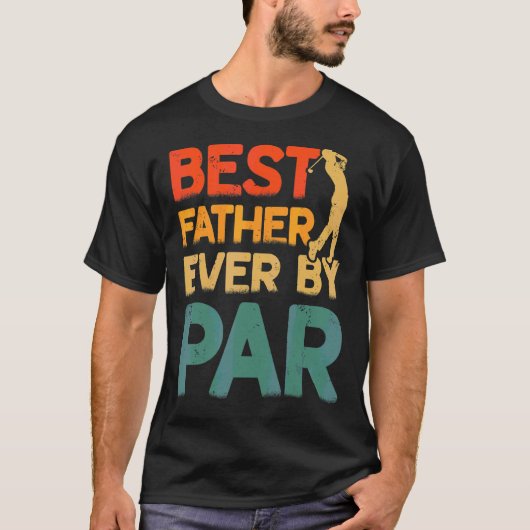 Mannen beste vader ooit door par cool golfer papa  t-shirt (Voorkant)