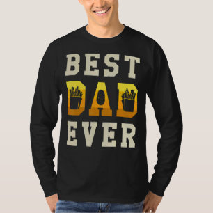 Mannen beste vader ooit friet aardappeleter vader t-shirt