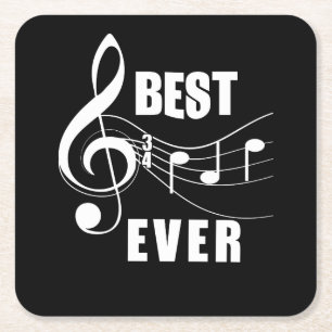 Mannen beste vader ooit grappige muzieknotitie vad kartonnen onderzetters