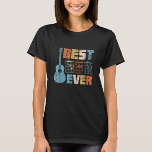 Mannen beste vader ooit Muzieknoten gitaar akkoord T-shirt