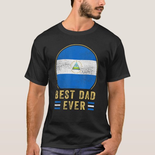 Mannen beste vader ooit Nicaraguan vaderland Nicar T-shirt (Voorkant)