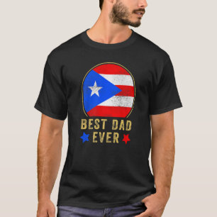 Mannen beste vader ooit Puerto Ricaanse vaderlands T-shirt