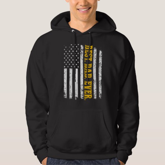Mannen beste vader ooit Shirt Amerikaanse vlag (Voorkant)