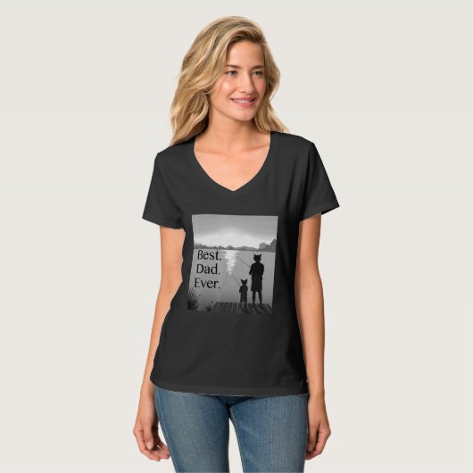 Mannen beste vader ooit t-shirt (Voorkant volledig)