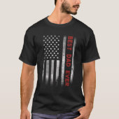 Mannen beste vader ooit Vaderdag Amerikaanse vlag  T-shirt (Voorkant)