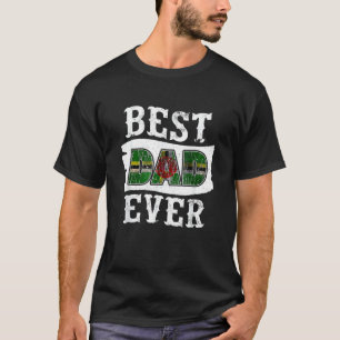 Mannen beste vader ooit Vaderdag Dominica Flag Dom T-shirt
