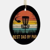 Mannen beste vader op Par Disc Golf Pap Vaderdag Keramisch Ornament (Rechts)