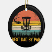 Mannen beste vader op Par Disc Golf Pap Vaderdag Keramisch Ornament (Links)