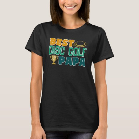 Mannen beste vader op Par Disk Golf T-shirt (Voorkant)