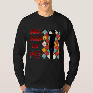 Mannen beste vader op vaderdag Golfer papa Vint T-shirt