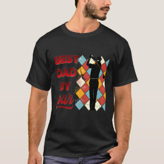 Mannen beste vader op vaderdag Golfer papa Vint T-shirt