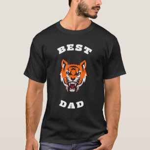 Mannen beste vader Vaderdag Tiger's hoofd T-shirt