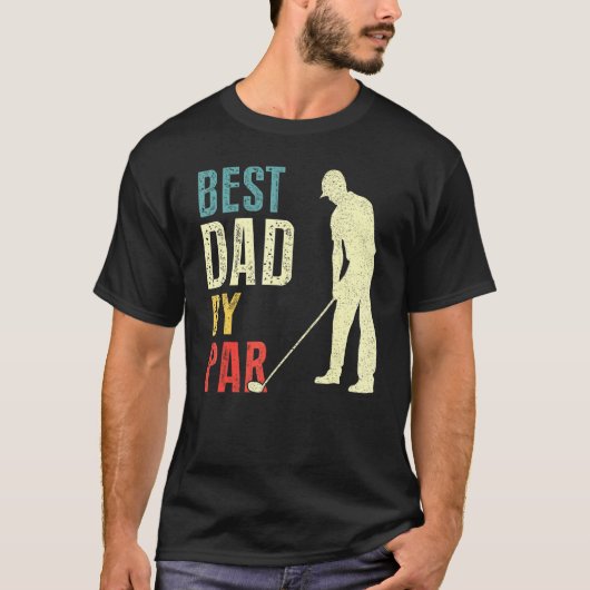 Mannen beste vader van Par Golf Vaderdag papa T-shirt (Voorkant)