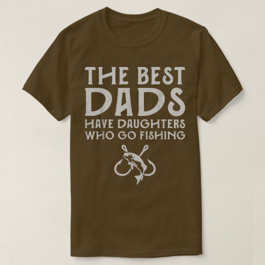Mannen beste vader Vist Lover Daughter Funny Fishe T-shirt (Design voorkant)
