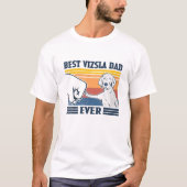 Mannen beste Vizsla pap ooit Funny Dog Lover Vader T-shirt (Voorkant)