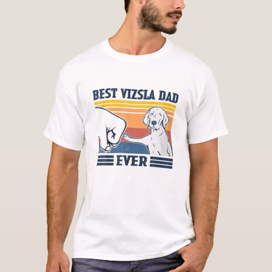 Mannen beste Vizsla pap ooit Funny Dog Lover Vader T-shirt (Voorkant)