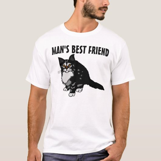 MANNEN BESTE VRIEND DE KAT T-shirts (Voorkant)