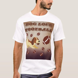 Mannen beste vriend hond en Football T-shirt