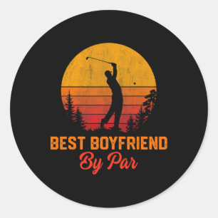 Mannen beste vriend van par Golf boyvriend Ronde Sticker